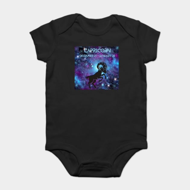 Capricorn zodiac sign Baby Bodysuit by FineArtworld7